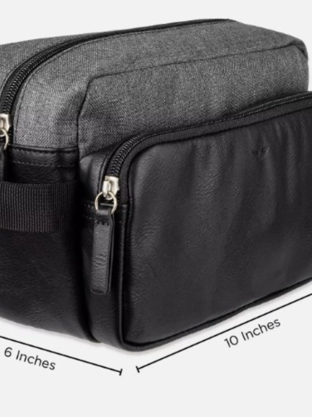 NWT DOCKERS Men's Top Zip Toiletry Travel Organizer Kit Gray & Black